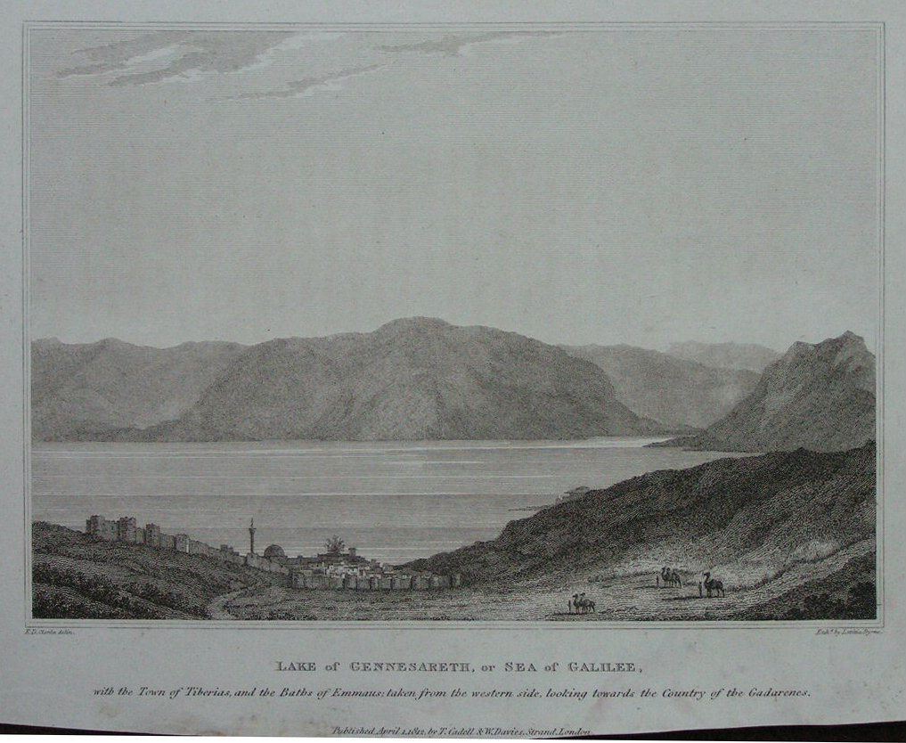 Print - Lake of Gennesareth, or Sea of Galilee - Byrne